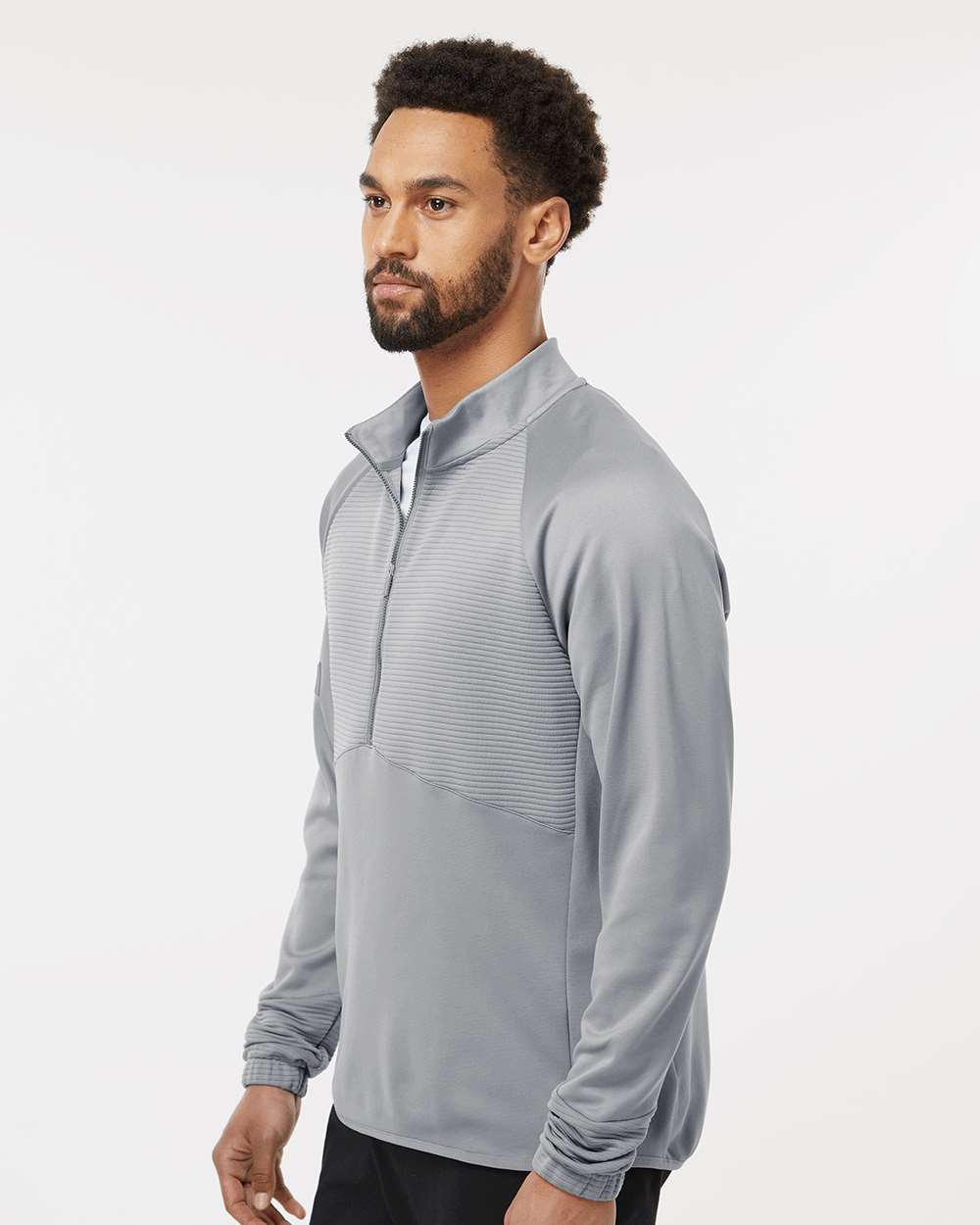 Adidas A587 Quarter-Zip Pullover - Gray Three - HIT a Double - 3