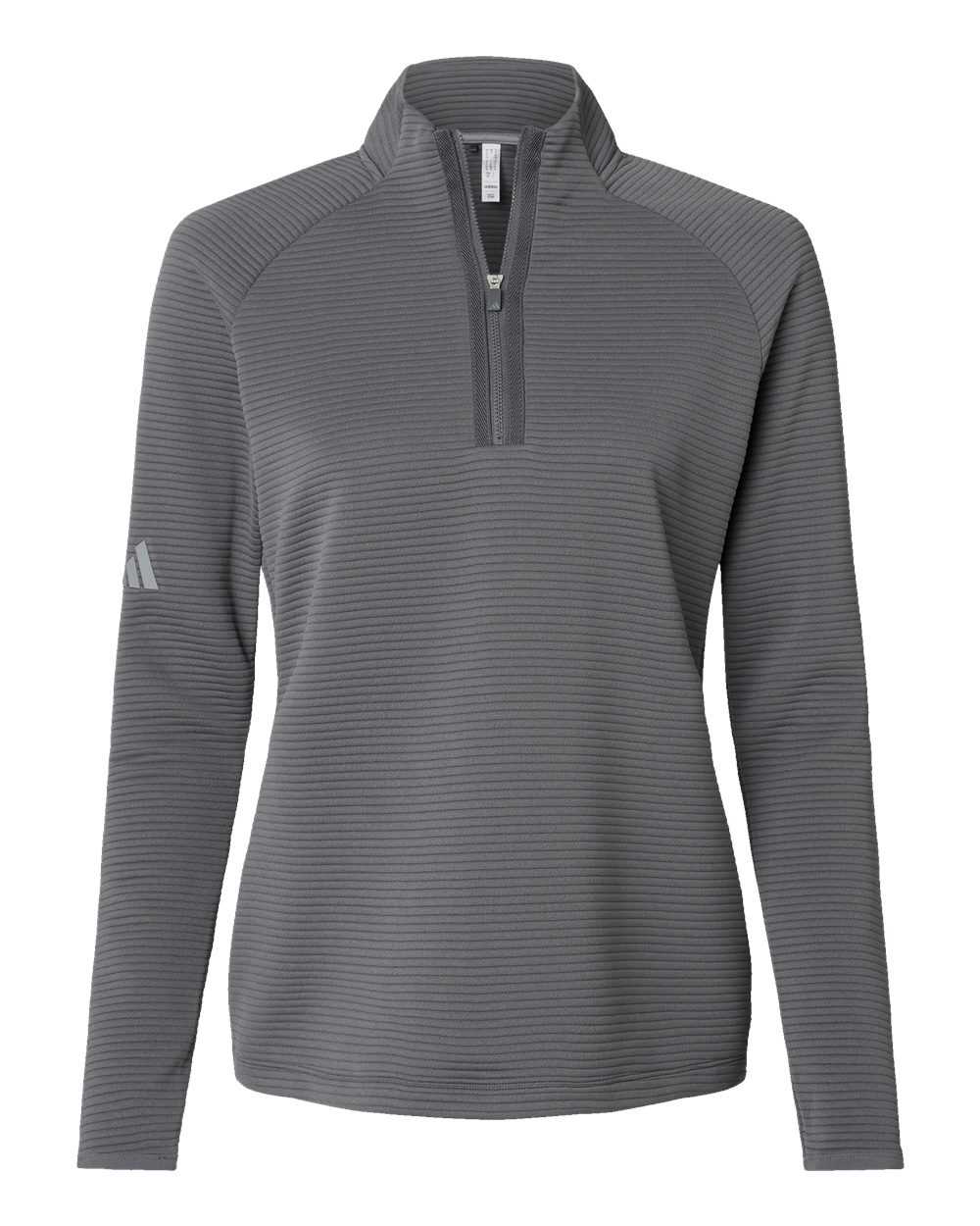 Adidas A589 Women&#39;s Spacer Quarter-Zip Pullover - Gray Five - HIT a Double - 4