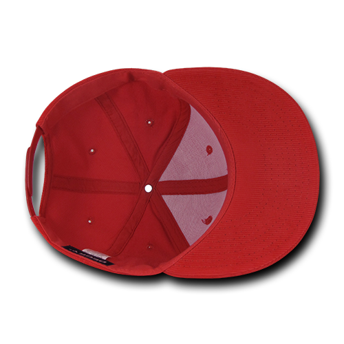Decky 1076 Corduroy Snapback Cap - Red