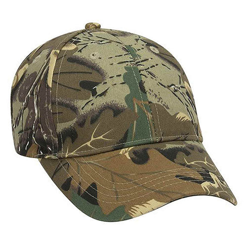 OTTO 108-757 Camouflage Young Adult 6 Panel Low Profile Baseball Cap - Kha/Brn/Lt.Ol.Grn