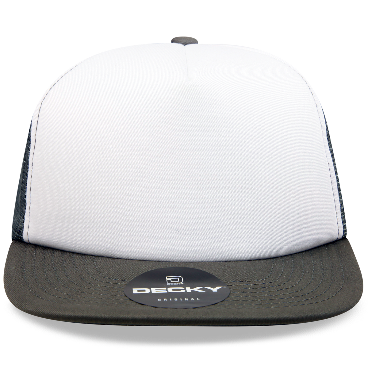 Decky 1080 Heavy Duty Foam Trucker Cap - White Charcoal