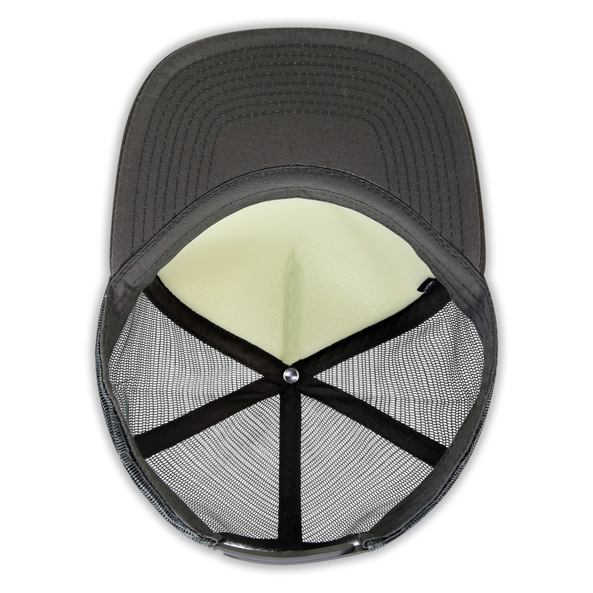 Decky 1080 Heavy Duty Foam Trucker Cap - White Charcoal