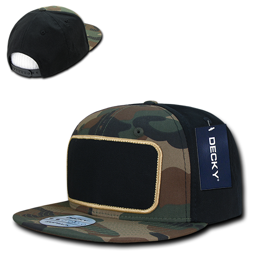 Decky 1096 Patch Snapback Cap - Woodland Black