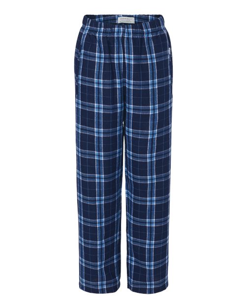 Boxercraft BY6624 Youth Flannel Pants - Navy  Columbia Plaid