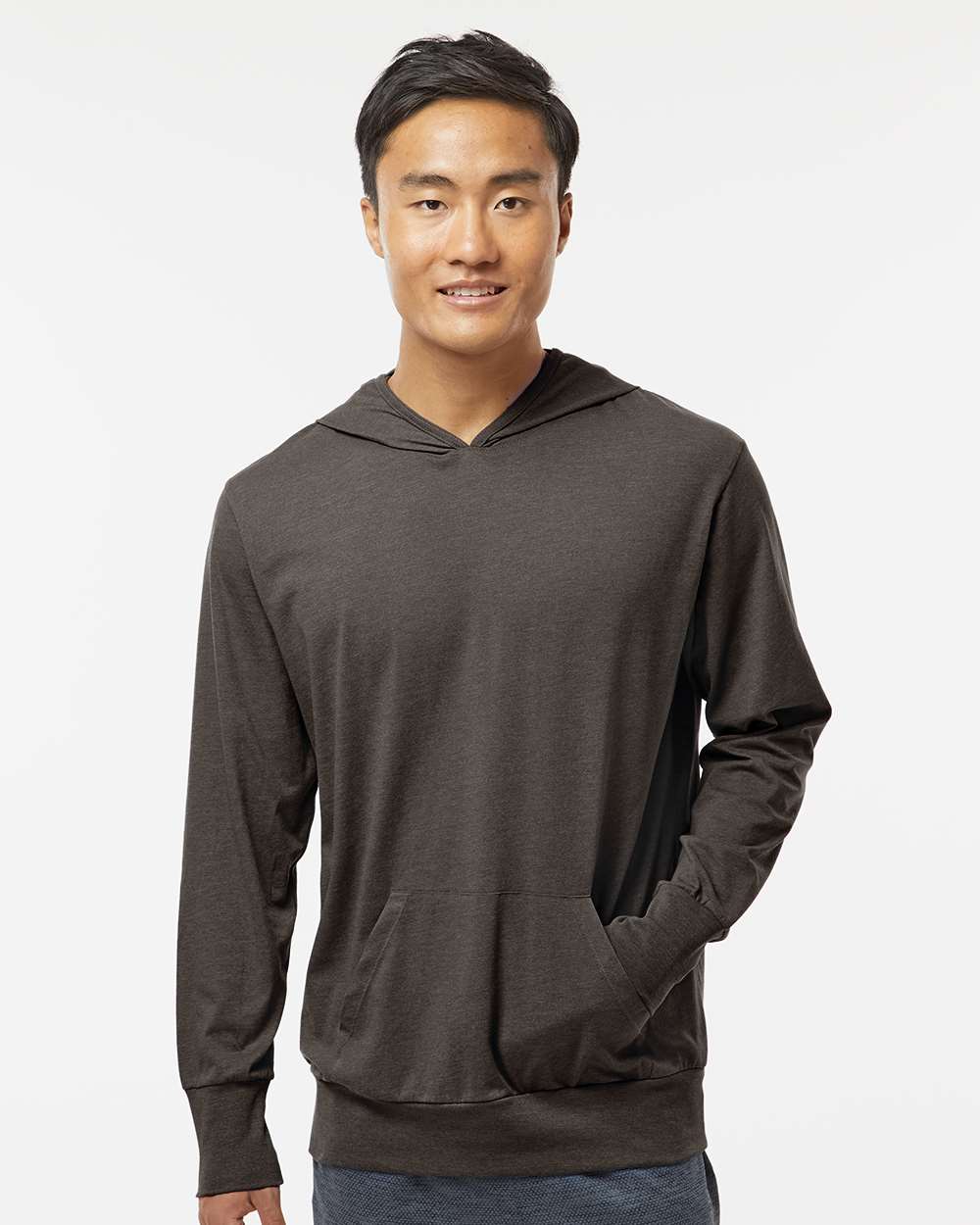 Kastlfel 4022 Unisex RecycledSoft Hooded Long Sleeve T-Shirt - Carbon - HIT a Double - 1