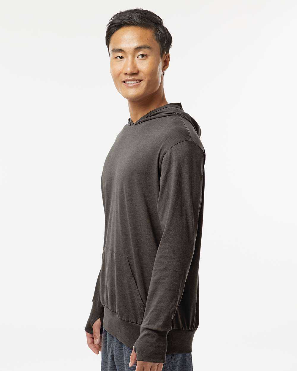 Kastlfel 4022 Unisex RecycledSoft Hooded Long Sleeve T-Shirt - Carbon - HIT a Double - 1