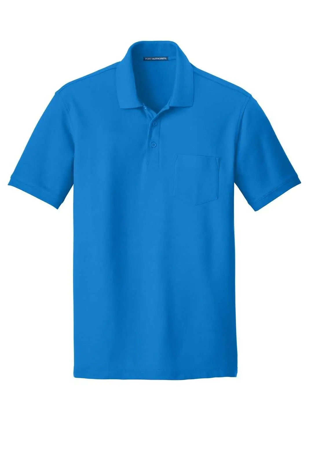 Port Authority K100p Core Classic Pique Pocket Polo - Coastal Blue