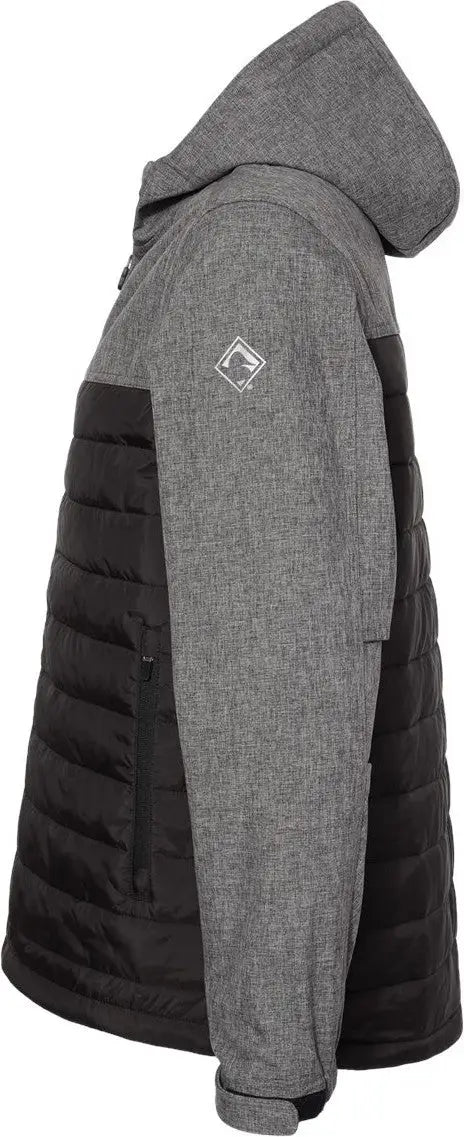 Dri Duck 5324 Pinnacle Soft Shell Puffer Jacket - Black Heather