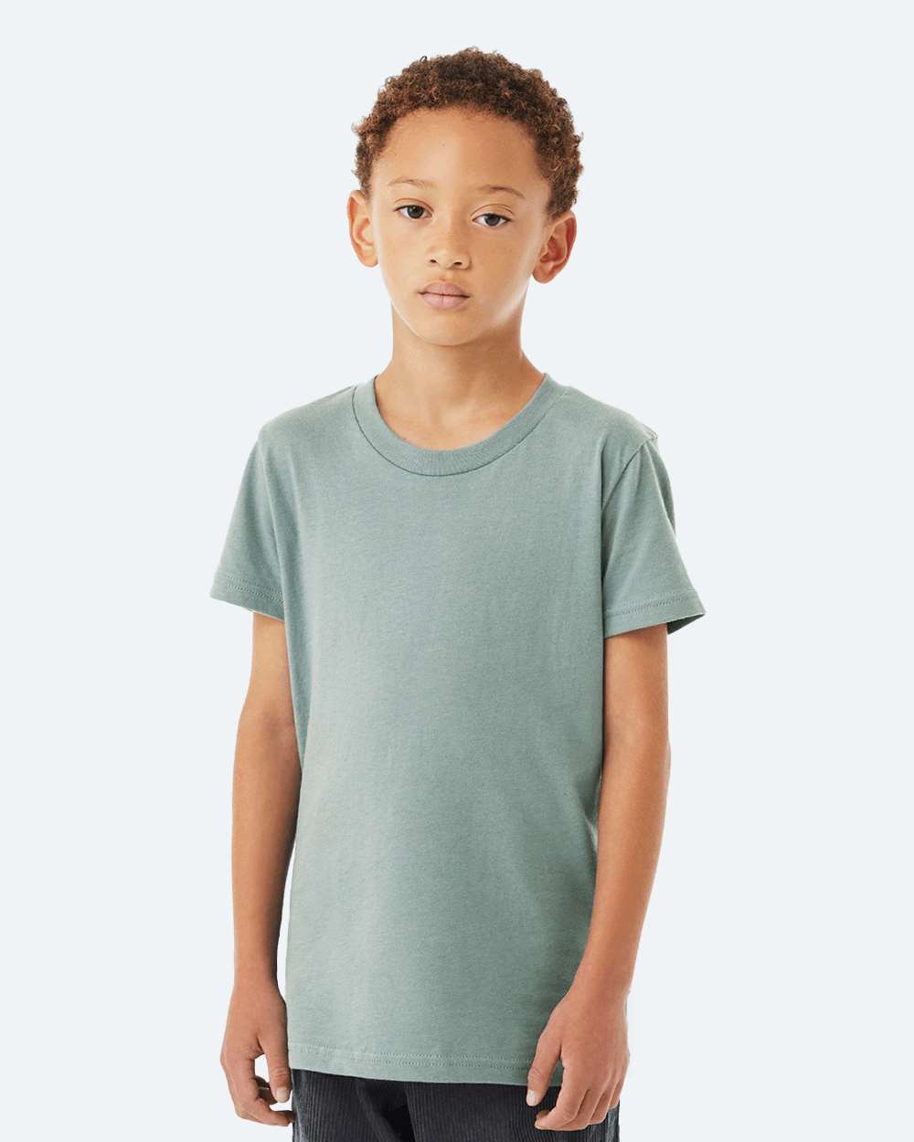 Bella + Canvas 3001Y Youth Jersey Tee - Dusty Blue - HIT a Double - 1