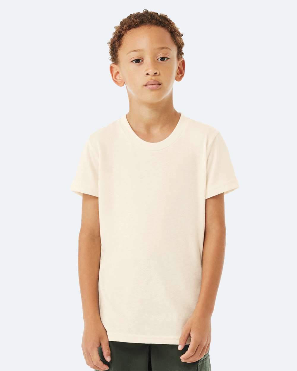 Bella + Canvas 3001YCVC Youth CVC Jersey Tee - Heather Natural - HIT a Double - 1