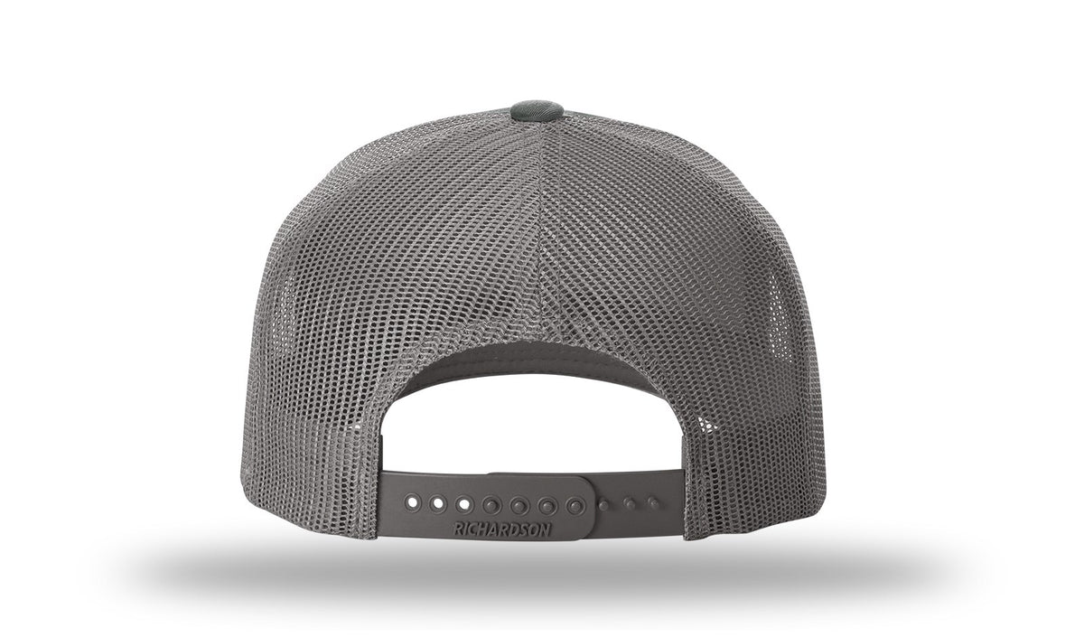 Richardson 112PFP Printed Five Panel Trucker Cap - Riverstone Duck Camo Charcoal