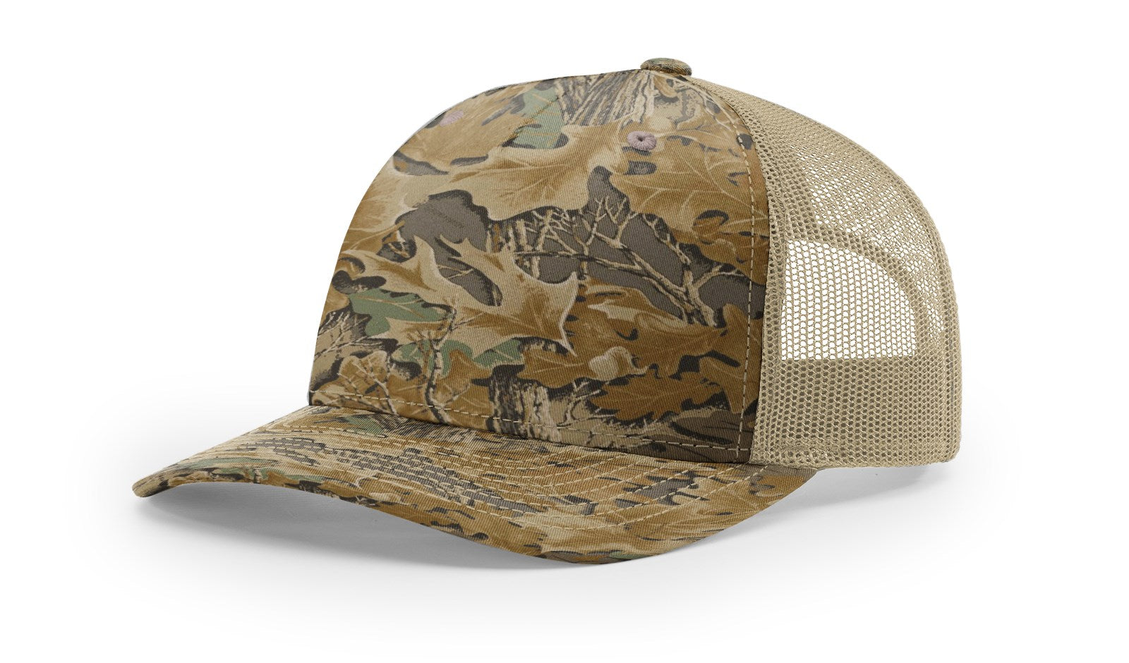 Richardson 112PFP Printed Five Panel Trucker Cap - Realtree Advantage Khaki