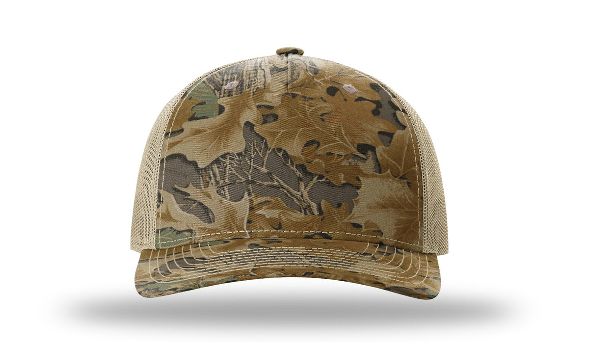 Richardson 112PFP Printed Five Panel Trucker Cap - Realtree Advantage Khaki