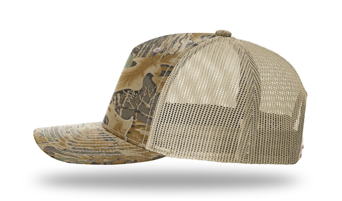 Richardson 112PFP Printed Five Panel Trucker Cap - Realtree Advantage Khaki