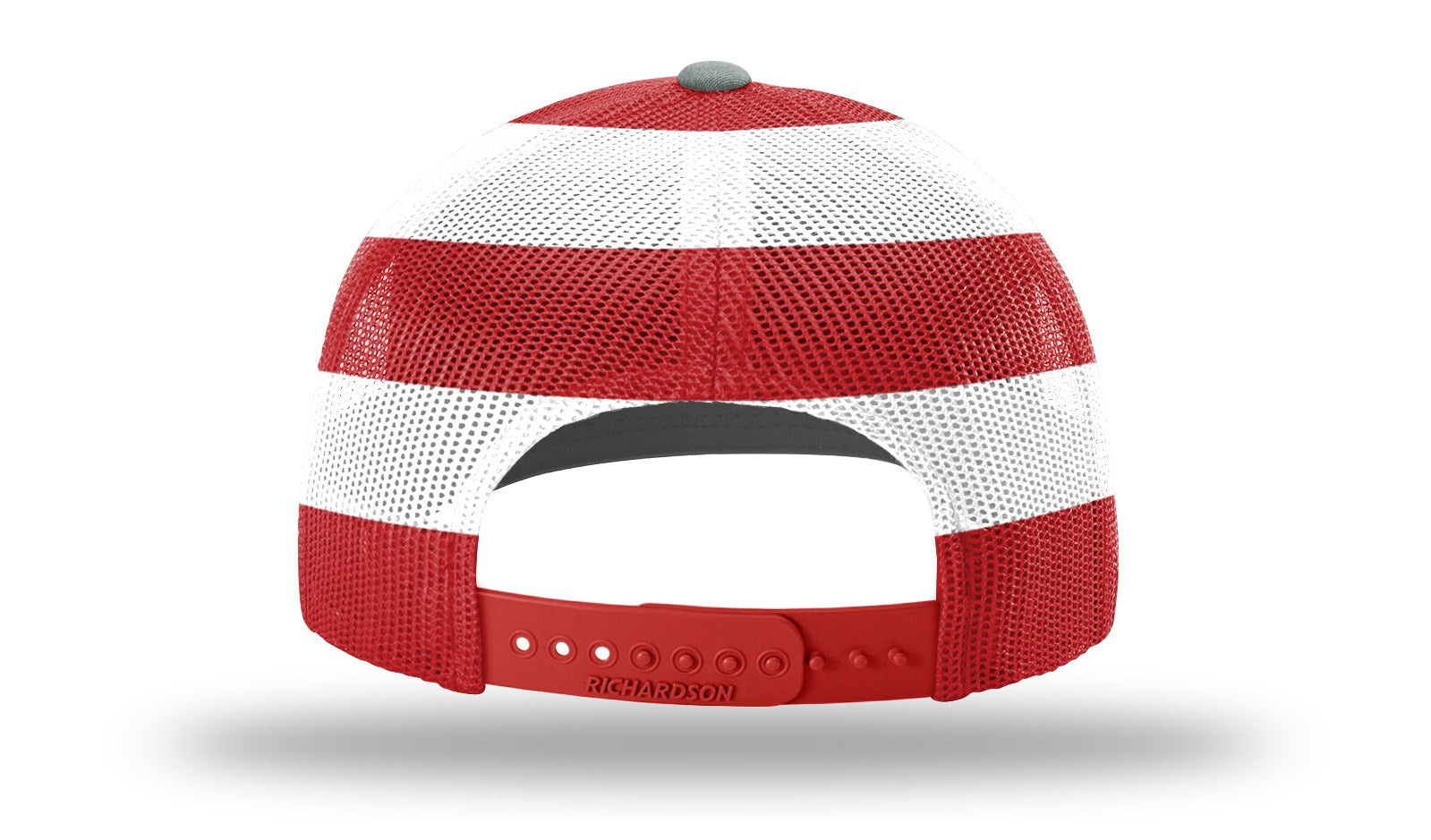 Heather Grey/Stars & Stripes Printed Mesh Trucker