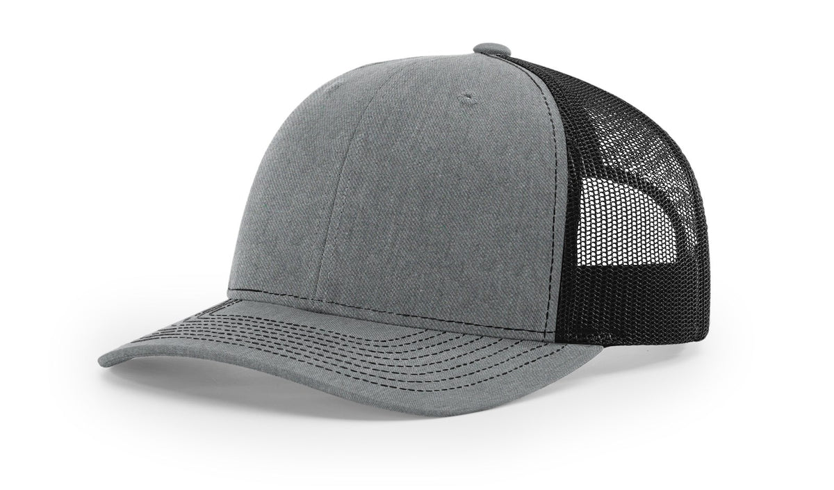 Richardson 112 Trucker Cap - Heather Gray Black