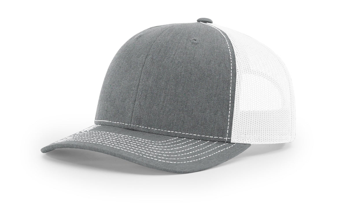 Richardson 112 Trucker Cap - Heather Gray White