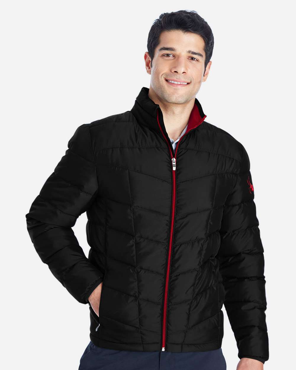 Spyder 187333 Pelmo Insulated Puffer Jacket - Black  Red
