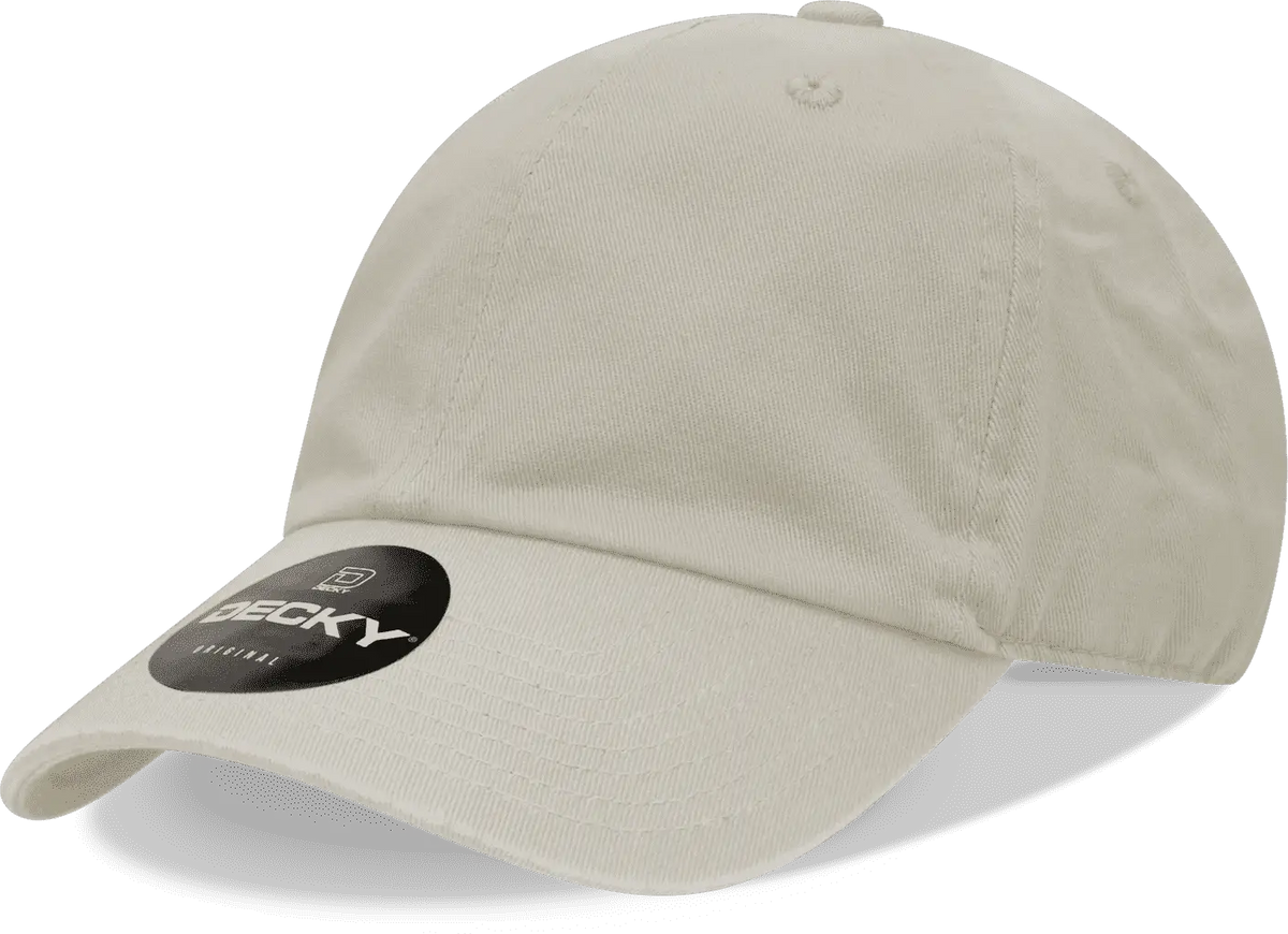 Decky 205 Relaxed Washed Cotton Cap - Stone - Ivory / one Size Fits Most