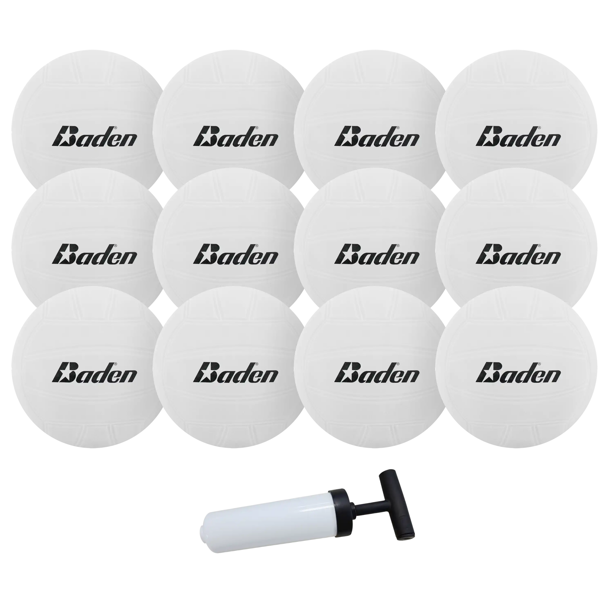 12 Pack of Vinyl Mini Volleyballs - White