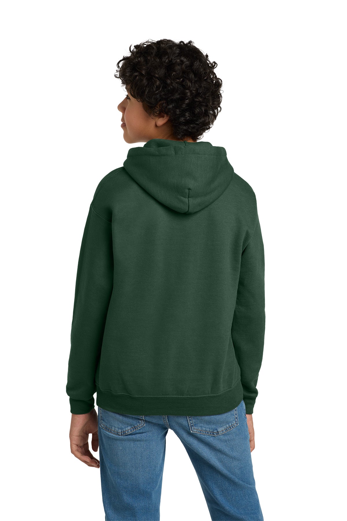 Gildan 18500B Heavy Blend™ Youth Hooded Sweatshirt - Fan Dark Green (view 4)