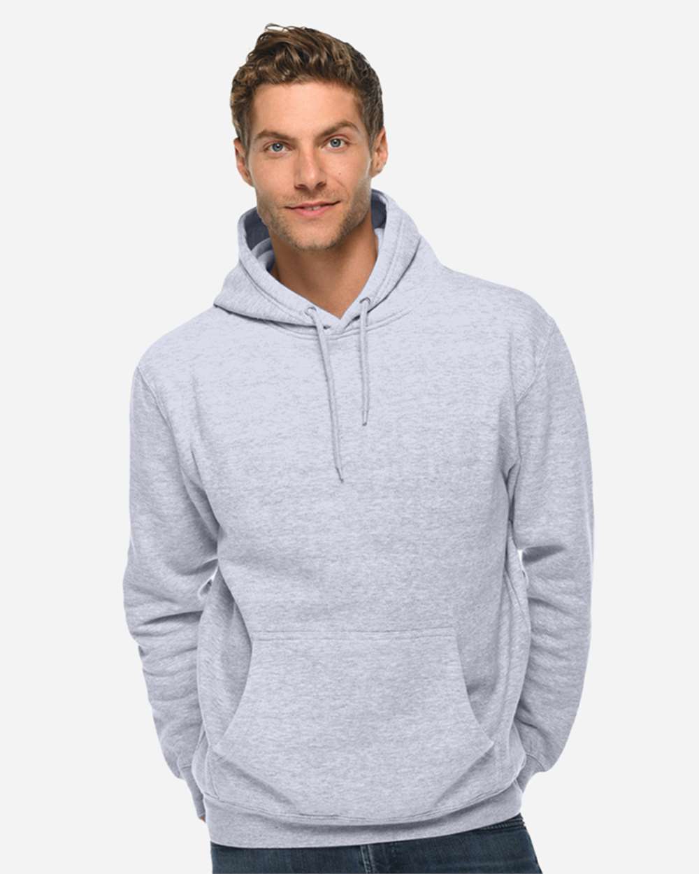 Lane Seven LS14001 Premium Pullover Hooded Sweatshirt - Heather Grey