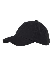 Big Accessories BX005 Washed Chino Cap - Black - front