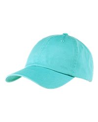 Big Accessories BX005 Washed Chino Cap - Lagoon Blue - front