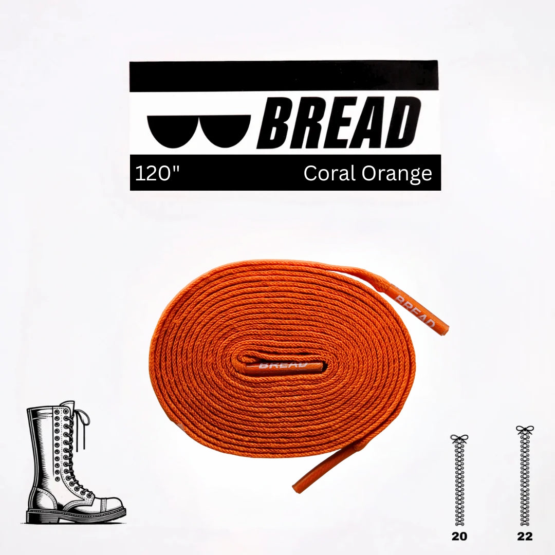 Bread Elastic Shoelace - Coral Orange