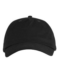 Big Accessories BX008 Brushed Twill Cap - Black - front