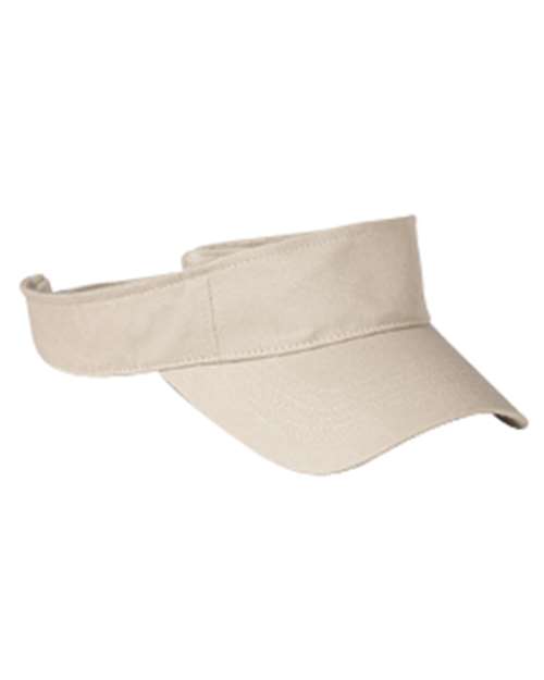 Big Accessories BX006 Chino Twill Visor - Stone