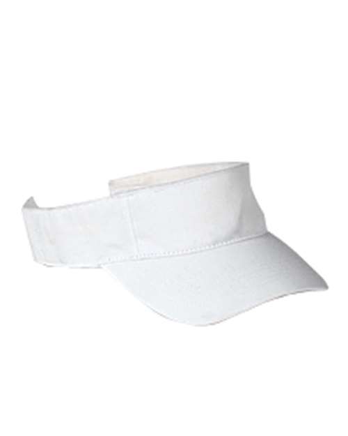 Big Accessories BX006 Chino Twill Visor - White