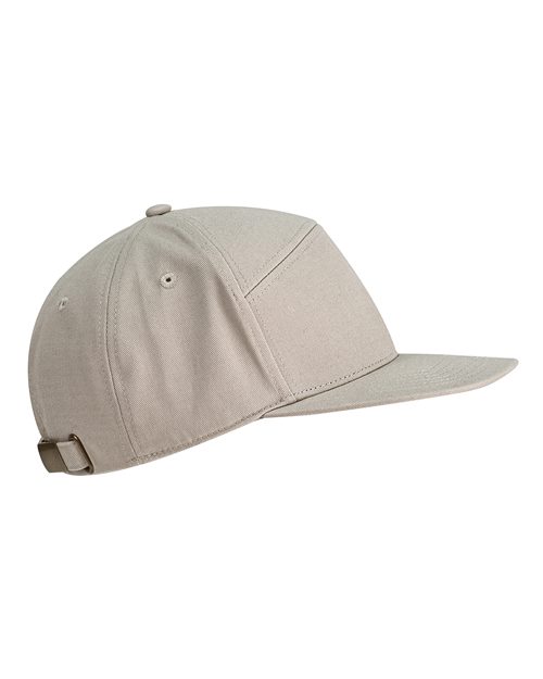 Big Accessories BA709 Hybrid Flat Bill Cap - Light Khaki