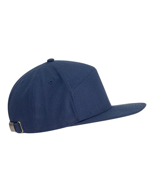 Big Accessories BA709 Hybrid Flat Bill Cap - Navy