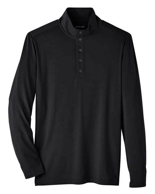 North End NE400 Men's JAQ Snap-Up Stretch Performance Pullover - Black