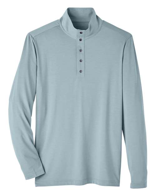 North End NE400 Men's JAQ Snap-Up Stretch Performance Pullover - Opal Blue