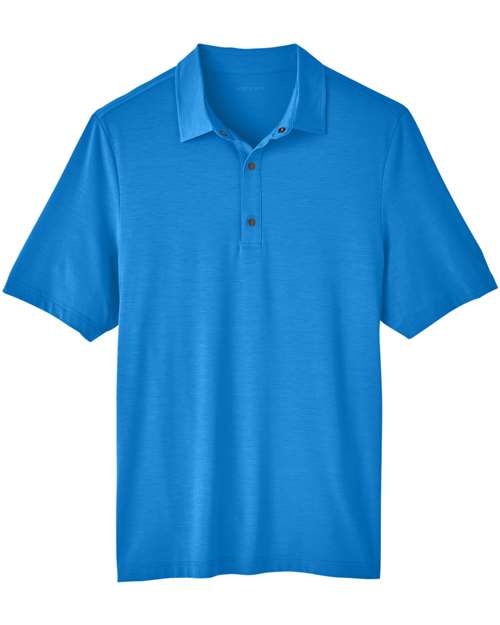 North End NE100 Men's JAQ Snap-Up Stretch Performance Polo - Light Nautical Blue