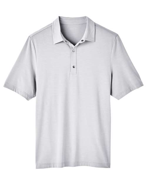 North End NE100 Men's JAQ Snap-Up Stretch Performance Polo - Platinum
