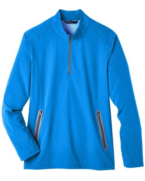 North End NE401 Men's Quest Stretch Quarter-Zip Pullover - Olympic Blue  Carbon