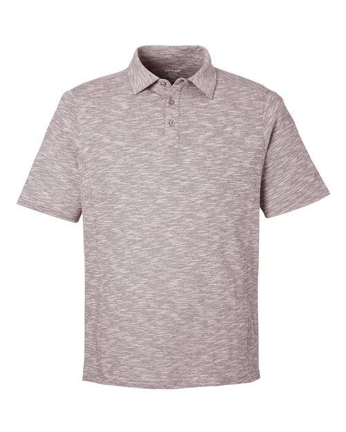 North End NE115 Men's Eclipse Jacquard Polo - Burgundy Heather