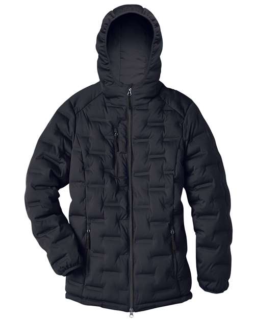 North End NE708W Women's Loft Puffer Jacket - Black  Carbon