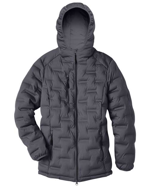 North End NE708W Women's Loft Puffer Jacket - Carbon  Black