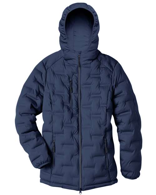 North End NE708W Women's Loft Puffer Jacket - Classic Navy  Carbon