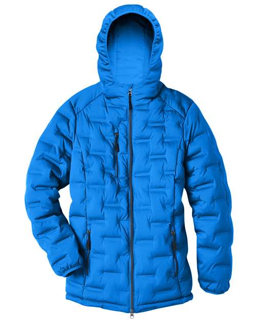 North End NE708W Women's Loft Puffer Jacket - Olympic Blue  Carbon