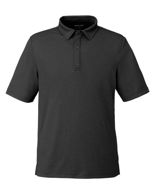 North End NE102 Men's Replay Recycled Pique Polo - Black