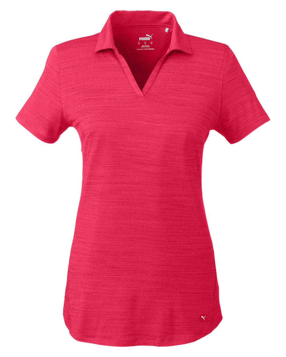 Puma Golf 597695 Women's Cloudspun Free V-neck Polo - Teaberry Heather
