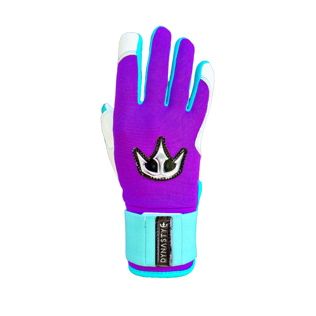 Dynasty Batting Gloves the Bomb Squad Series - Purple/Teal