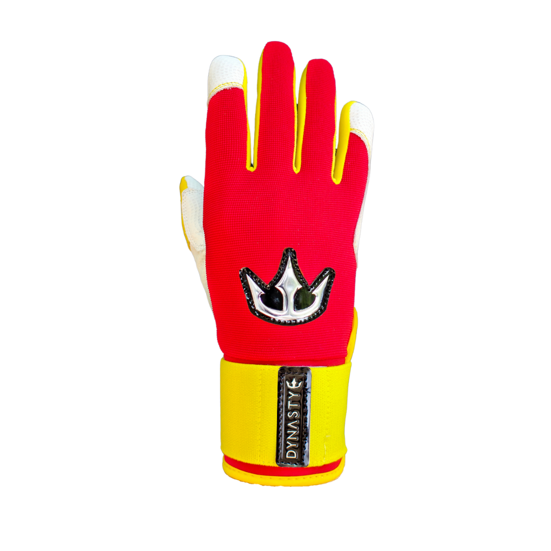 Dynasty Batting Gloves the Bomb Squad Series - Red/Yellow