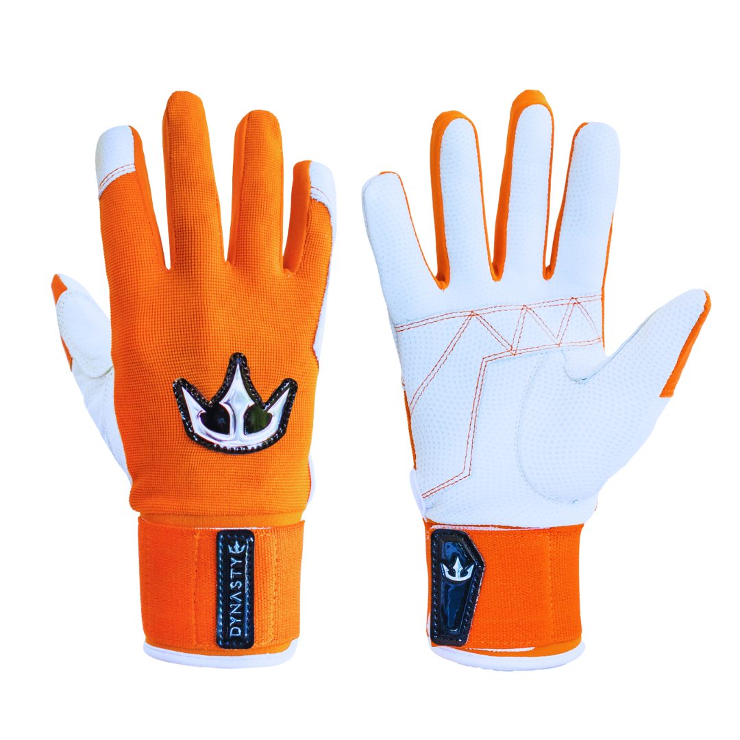 Dynasty Batting Gloves the Bomb Squad Series - Orange/White