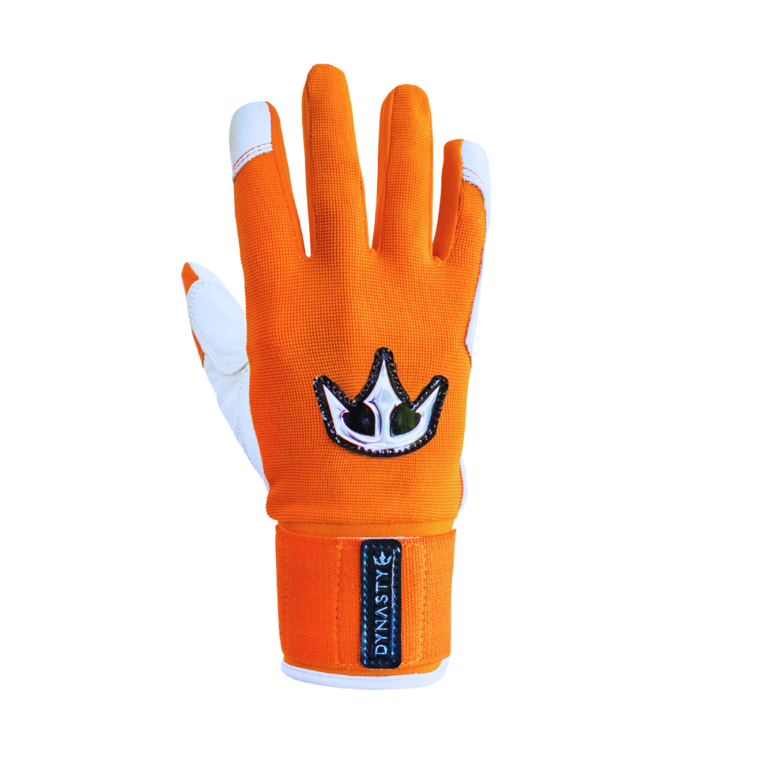 Dynasty Batting Gloves the Bomb Squad Series - Orange/White
